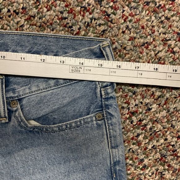 Abercrombie & Fitch Langdon Blue Light Wash Slim Frayed Hem Jeans Size 29 X 26 - Picture 10 of 13